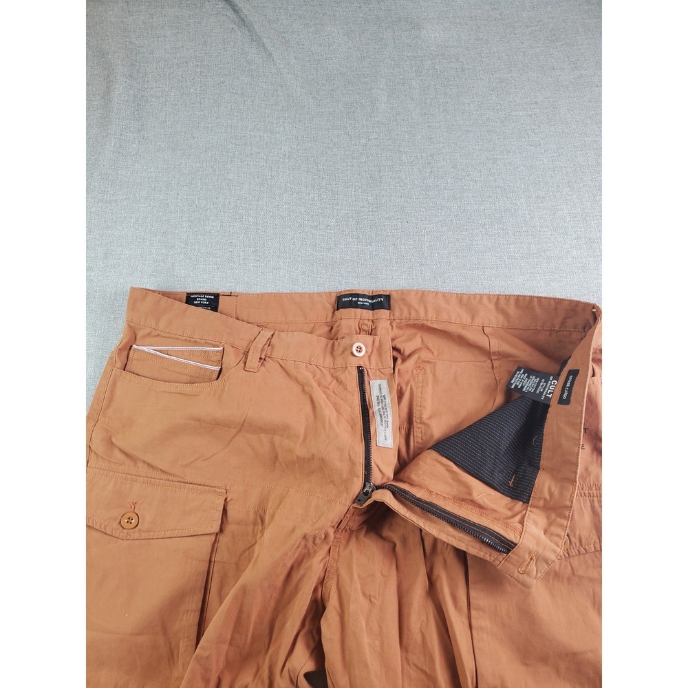 Cult Of Individuality Rocker Cargo Pants Size 44x 31 Brown Slim Fit Streetwear - Picture 9 of 16